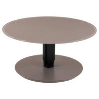 COUCHTISCH in Metall, Glas, Holzwerkstoff 80/80/39(76) cm  - Beige/Schwarz, Design, Glas/Holzwerkstoff (80/80/39(76)cm) - Novel
