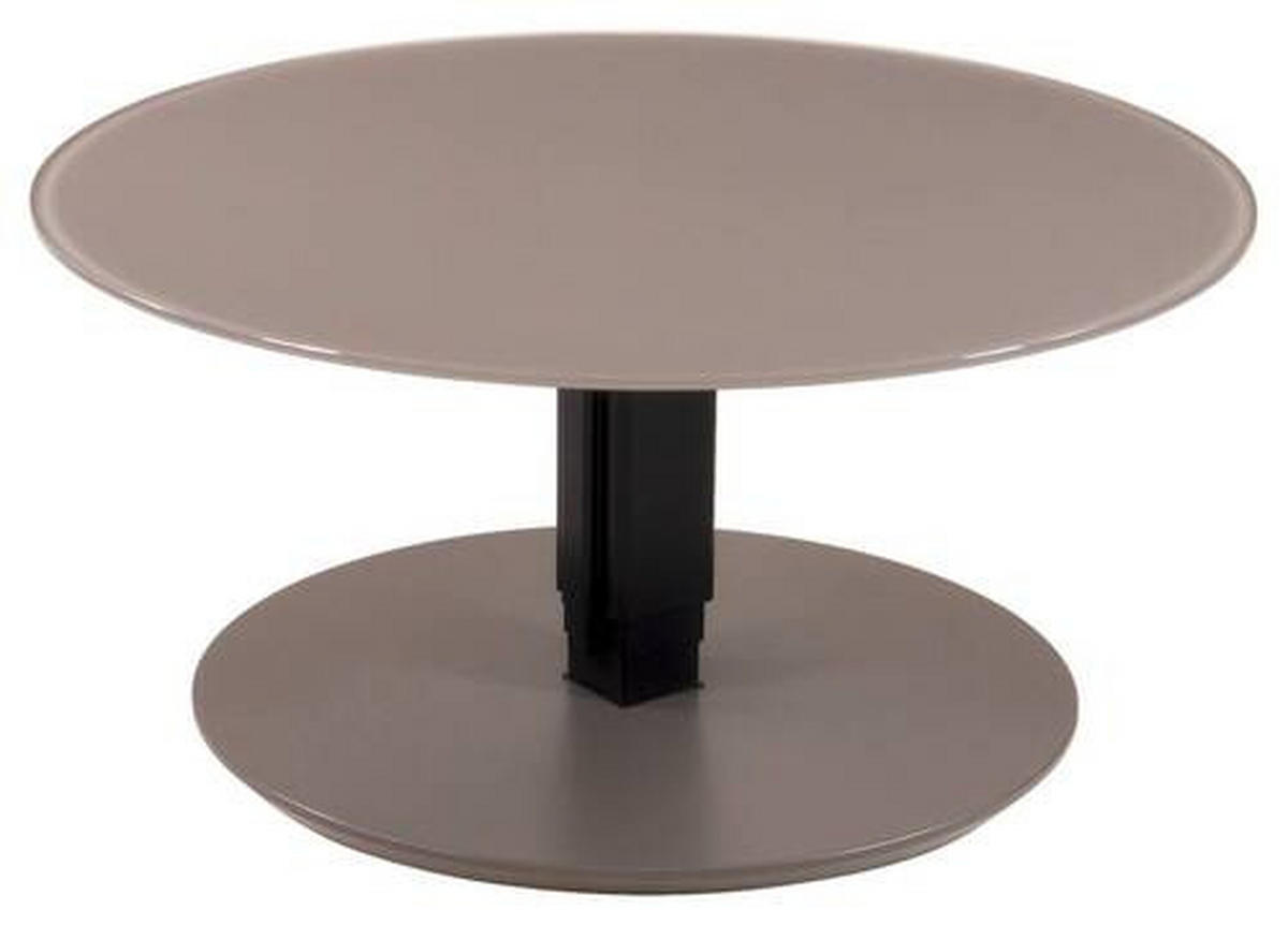COUCHTISCH in Metall, Glas, Holzwerkstoff 80/80/39(76) cm  - Beige/Schwarz, Design, Glas/Holzwerkstoff (80/80/39(76)cm) - Novel