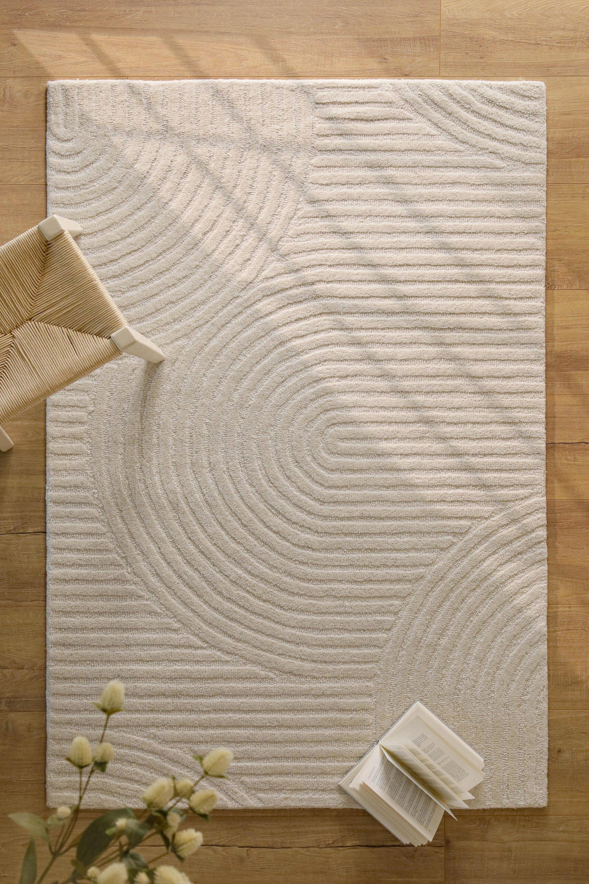 WEBTEPPICH Wohnzimmer 160/230 cm Malibu Creme rechteckig  - Creme, Design, Textil (160/230cm) - Esprit