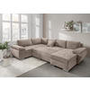 Wohnlandschaft in Mikrofaser Beige  - Chromfarben/Beige, KONVENTIONELL, Textil (219/305/157cm) - Livetastic