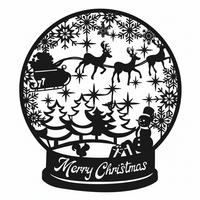 METALLBILD Schwarz 50/50 cm  - Schwarz, Basics, Metall (50/50cm) - X-Mas