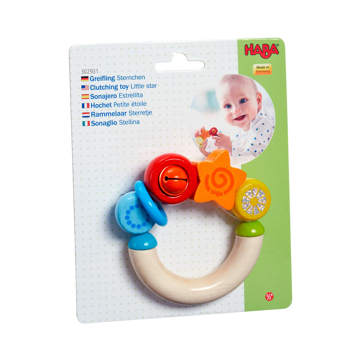 GREIFLING  - Multicolor, Basics, Holz/Kunststoff (9,5/9,5/3cm) - Haba