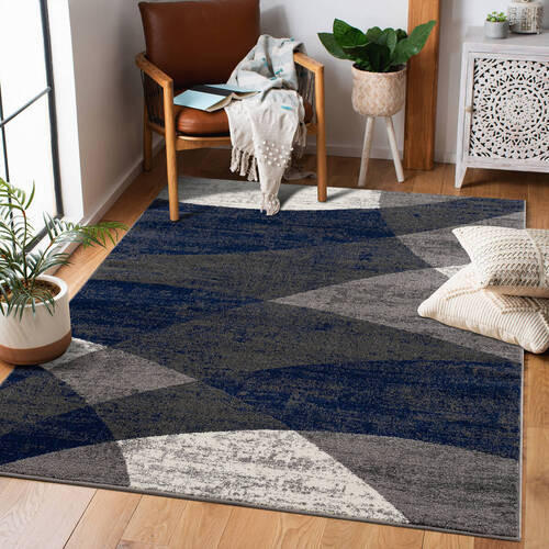 VINTAGE-TEPPICH 80/150 cm Vintage Creme, Grau, Graublau  - Graublau/Creme, Design, Textil (80/150cm) - Novel