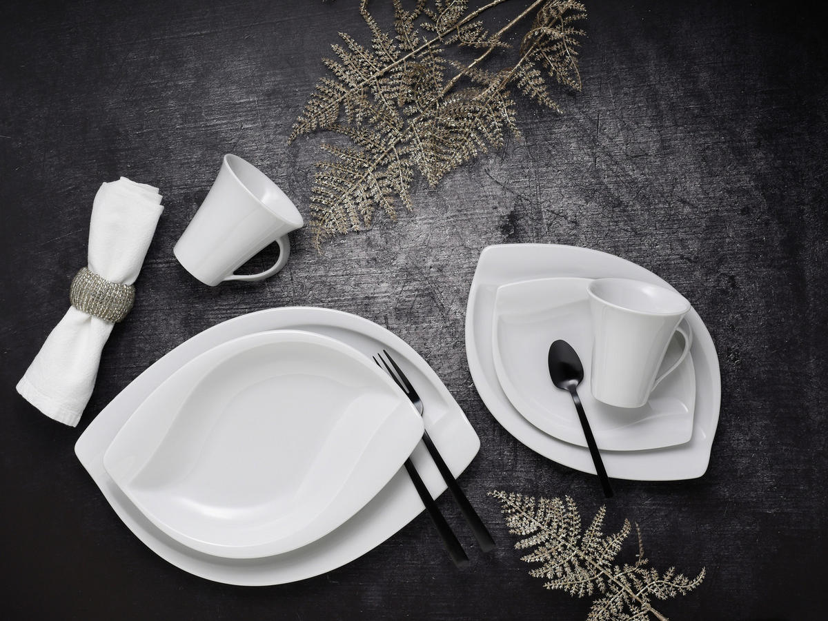 KOMBINOVANÝ SERVIS, 30-dielne, porcelán - biela, Basics, keramika (41/37/30cm) - Creatable