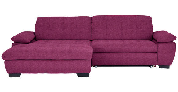 ECKSOFA  in Webstoff Lila  180/265 cm  - Lila/Schwarz, Design, Textil/Metall (180/265cm) - Carryhome