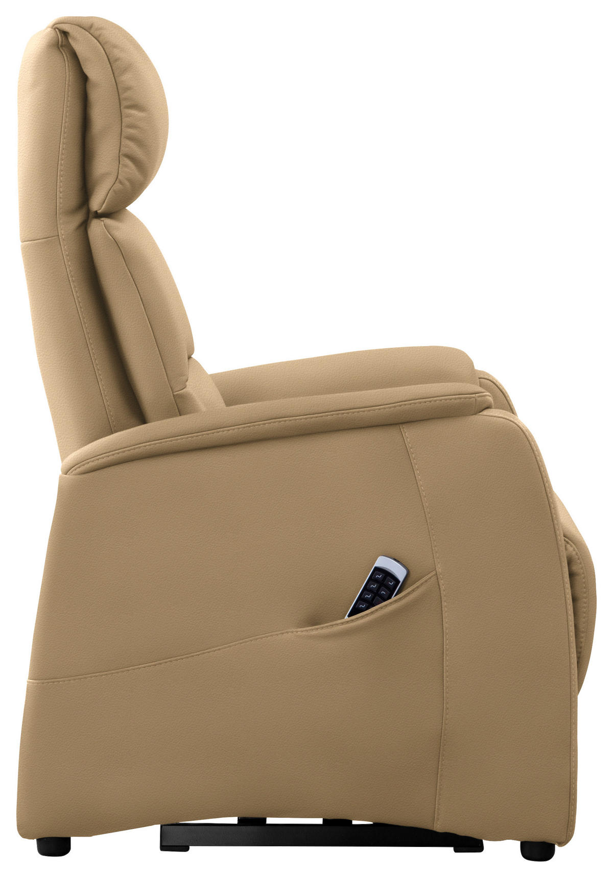 FERNSEHSESSEL in Beige  - Beige/Schwarz, KONVENTIONELL, Leder/Kunststoff (69/109/83cm) - Cantus