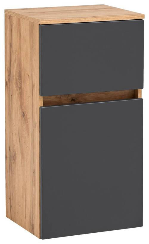 UNTERSCHRANK 40/79/35 cm - Eichefarben/Silberfarben, KONVENTIONELL, Holzwerkstoff (40/79/35cm) - Held