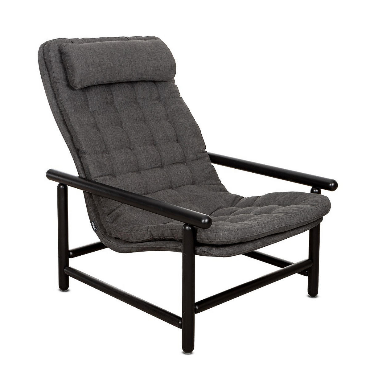 FÅTÖLJ i trä, metall, textil antracit, svart  - svart/antracit, Design, metall/trä (70/97/102cm) - Best Price