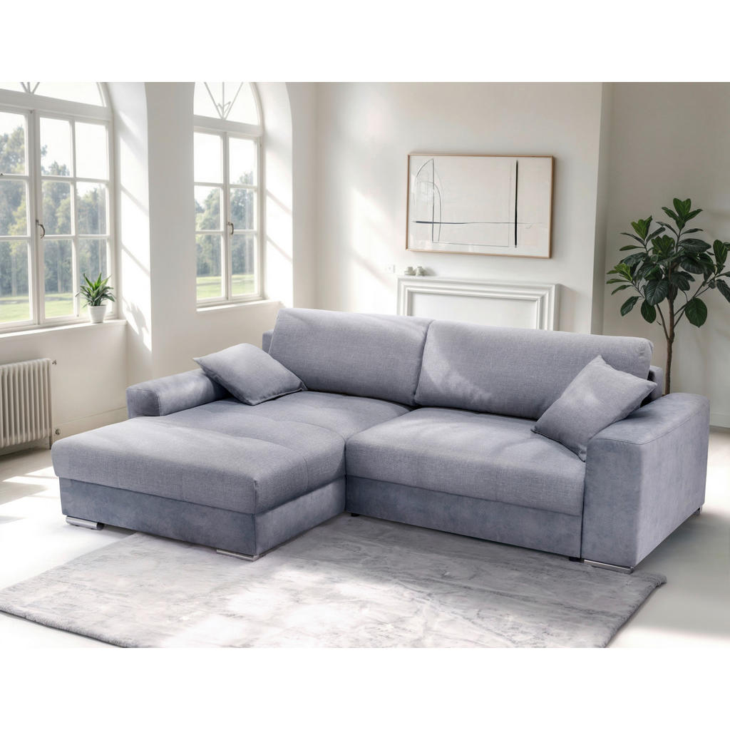 Livetastic ROHOVÁ SEDAČKA, textil, modrosivá