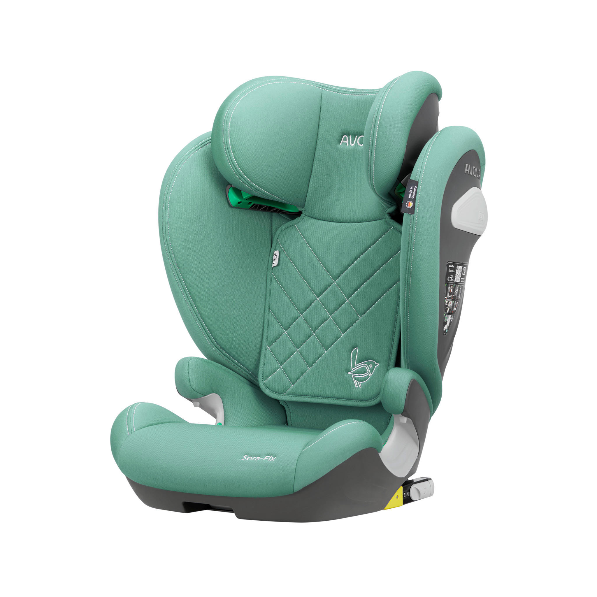 KINDERAUTOSITZ Sora Fix  - Limette, Basics, Kunststoff/Textil (52/41,5/63 - 83cm) - AVOVA