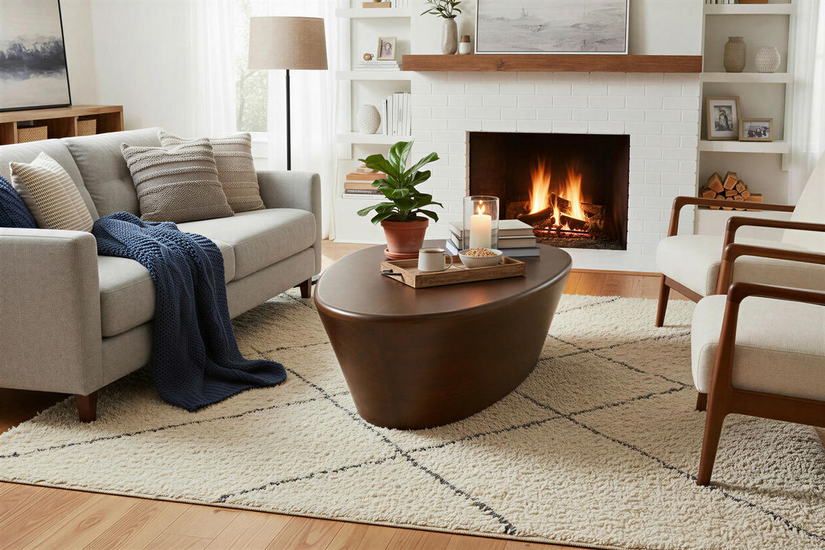 COUCHTISCH Mangoholz massiv 107/78/30 cm dreieckig Braun  - Braun, Design, Holz (107/78/30cm) - MID.YOU