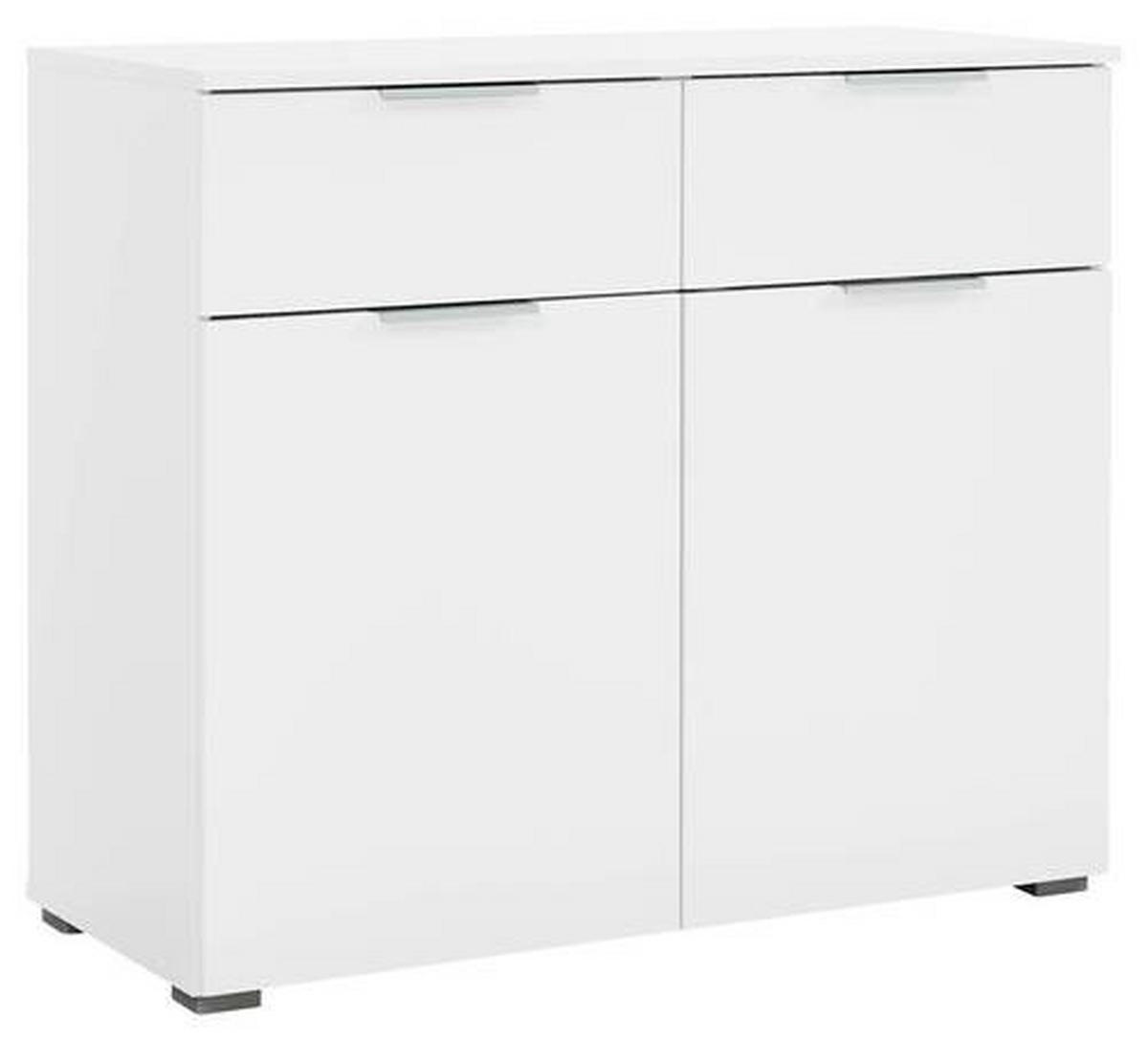 KOMÓD 93/81/42 cm  - alumínium színű/fehér, Modern, faalapú anyag (93/81/42cm) - Rauch Möbel