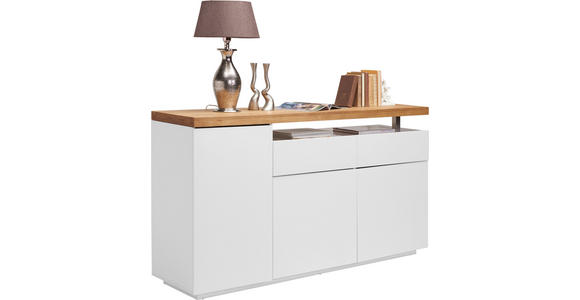 SIDEBOARD 170/92/41,5 cm - Eichefarben/Weiß, KONVENTIONELL, Holz/Holzwerkstoff (170/92/41,5cm) - Novel