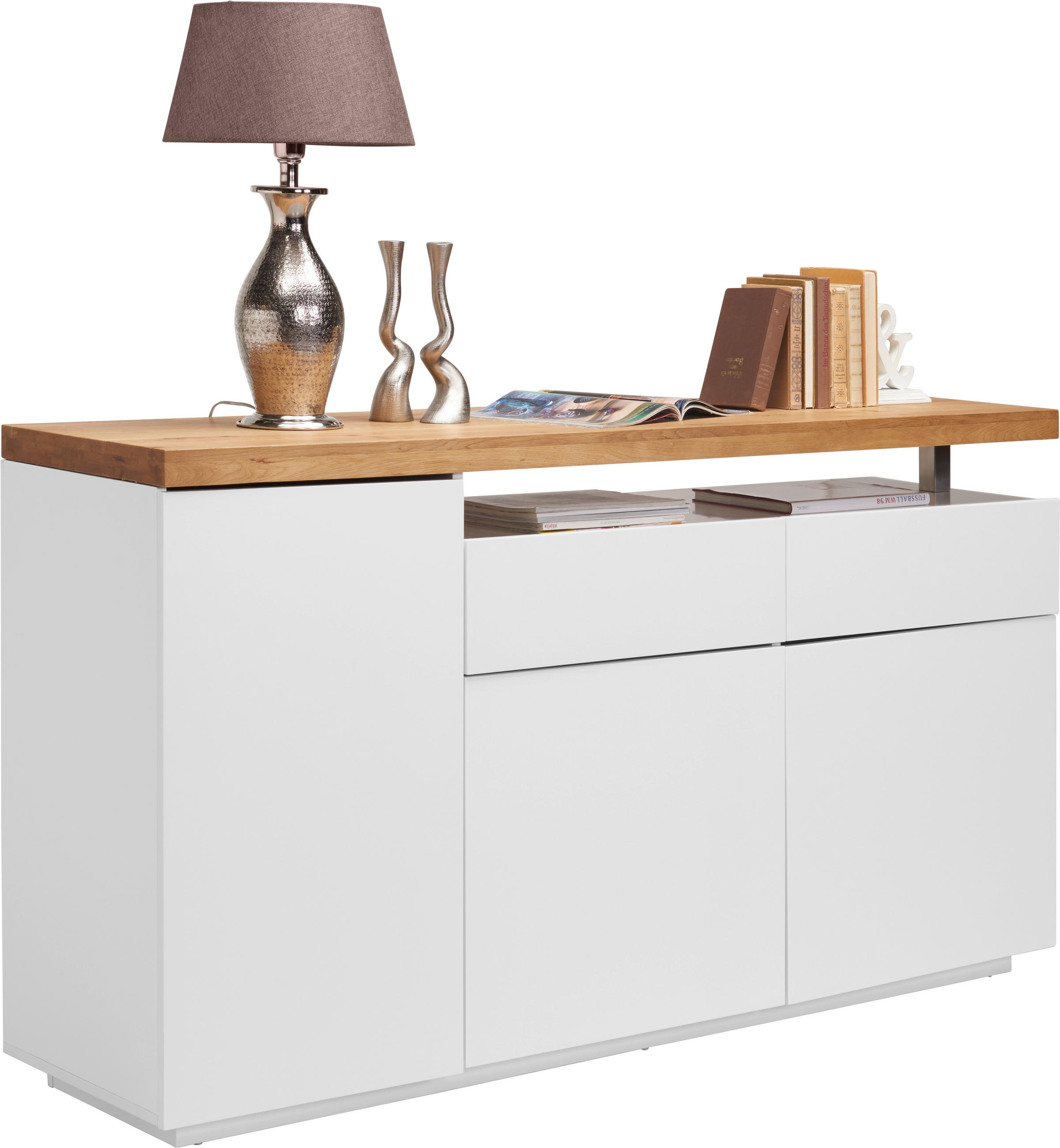 Novel Sideboard Weiß, Eiche 170x92x43 cm