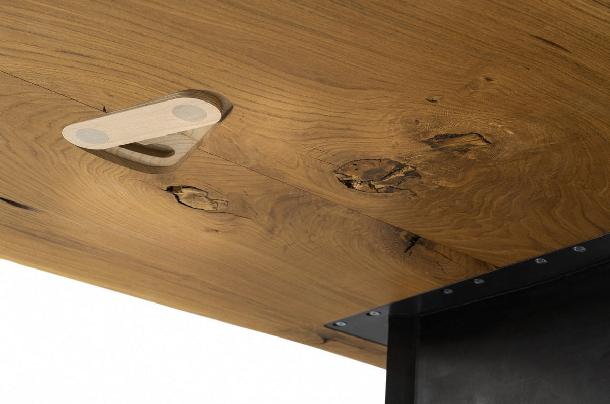 ESSTISCH in Holz, Metall 350/100/75 cm  - Eichefarben/Schwarz, KONVENTIONELL, Holz/Metall (350/100/75cm) - Team 7
