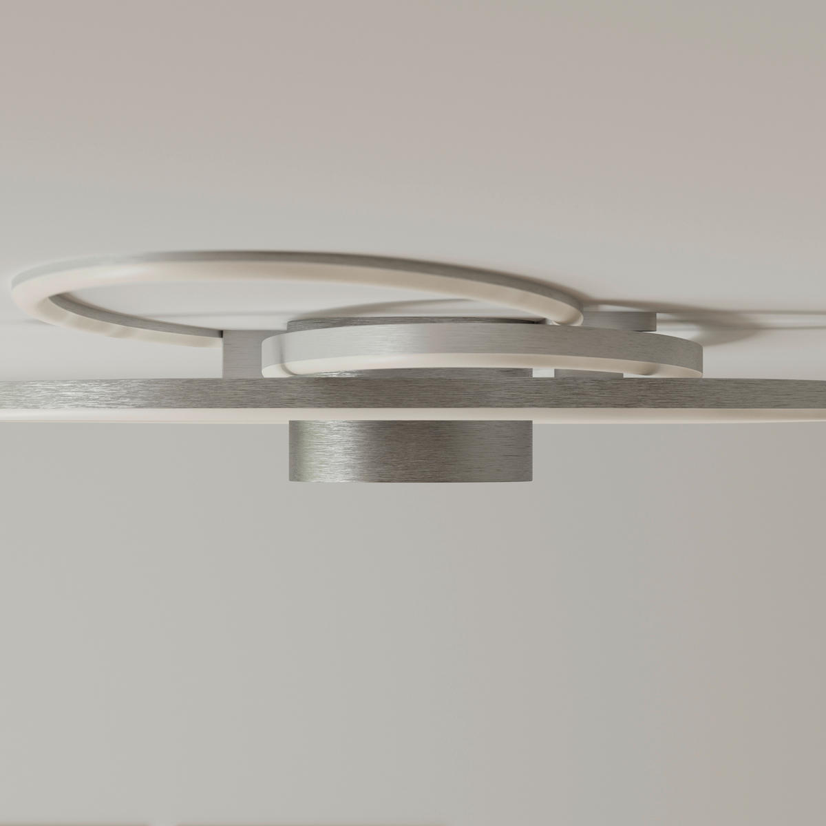LED-TAKLAMPA Cuva 58 W 101/43/8,5 cm  - nickelfärgad, Design, metall/plast (101/43/8,5cm) - Novel