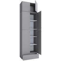 SKOSKÅP  i 70/240/39 cm  - grå/svart, Modern, trämaterial/plast (70/240/39cm) - MID.YOU