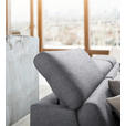 ECKSOFA inkl. Funktionen Hellgrau Webstoff  - Silberfarben/Hellgrau, Design, Textil/Metall (250/167cm) - Xora