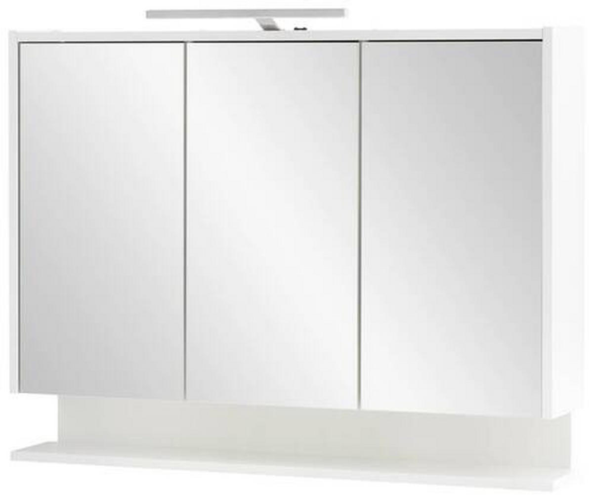 SPIEGELSCHRANK 93,5/71,4/16 cm  - Weiß Hochglanz/Weiß, MODERN, Glas/Holzwerkstoff (93,5/71,4/16cm) - MID.YOU