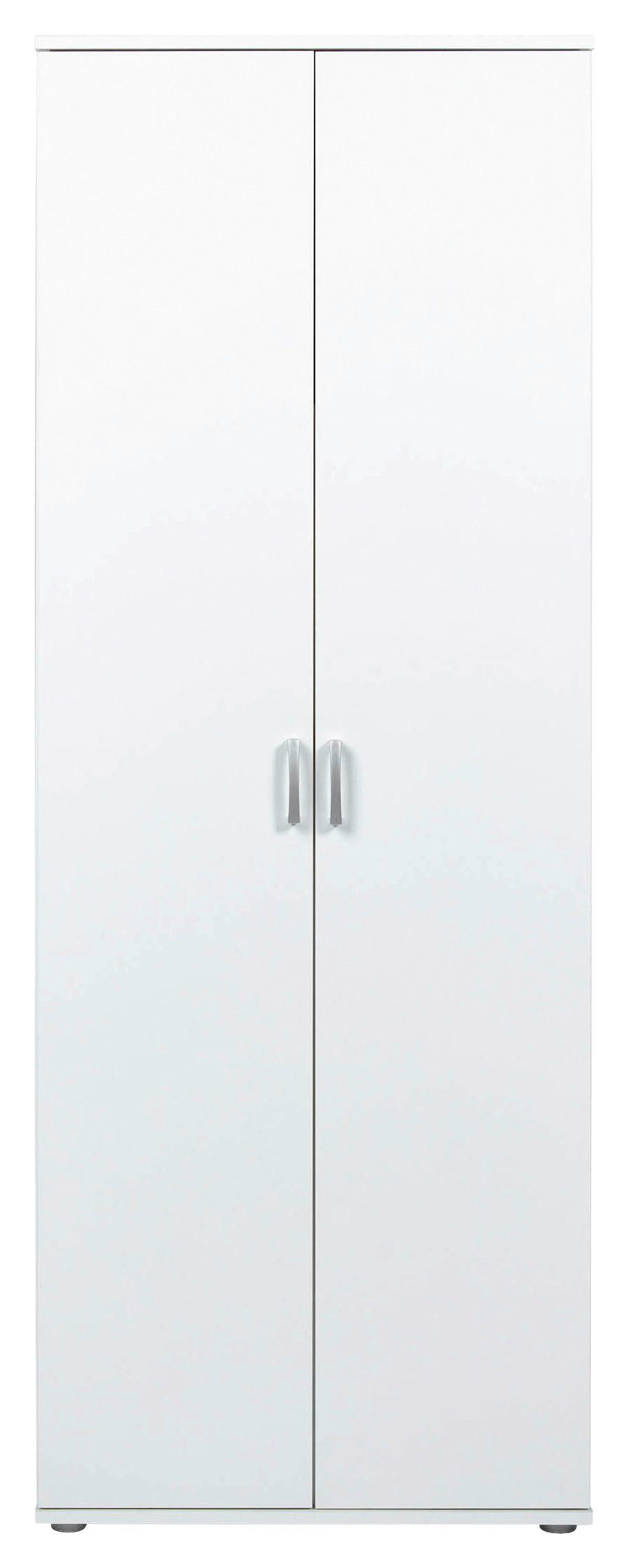 MEHRZWECKSCHRANK  in Weiß  - Silberfarben/Weiß, Basics, Holzwerkstoff/Metall (70/34/189cm) - MID.YOU