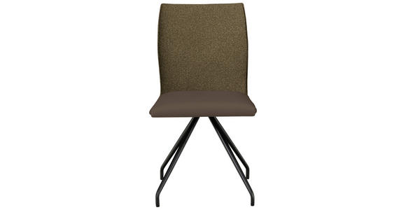 STUHL  ,  , Webstoff, Mikrofaser  ,  - Schwarz/Braun, Design, Textil/Metall (49/91/60cm) - Moderano