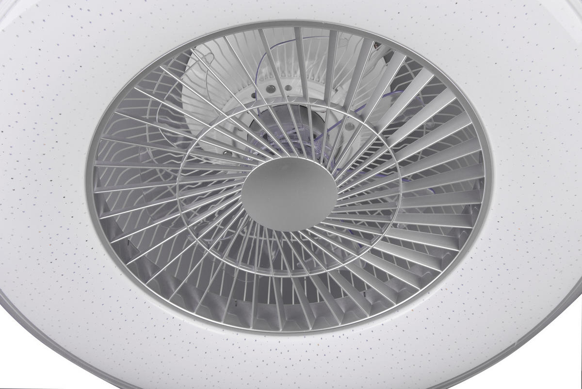 MENNYEZETI VENTILÁTOR - titánszürke/ezüstszínű, Basics, műanyag (59/15,5cm) - Mican