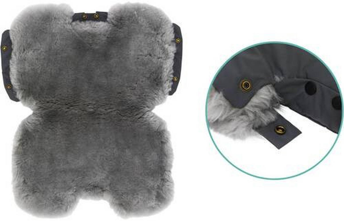 MUFF  - Grau, Basics, Kunststoff/Fell (30/46cm) - Jimmylee