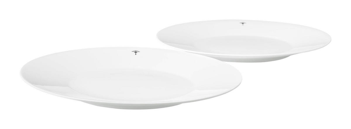 SPEISETELLERSET Single Cornflower 2-teilig  - Weiß, Design, Keramik (28cm) - Joop!