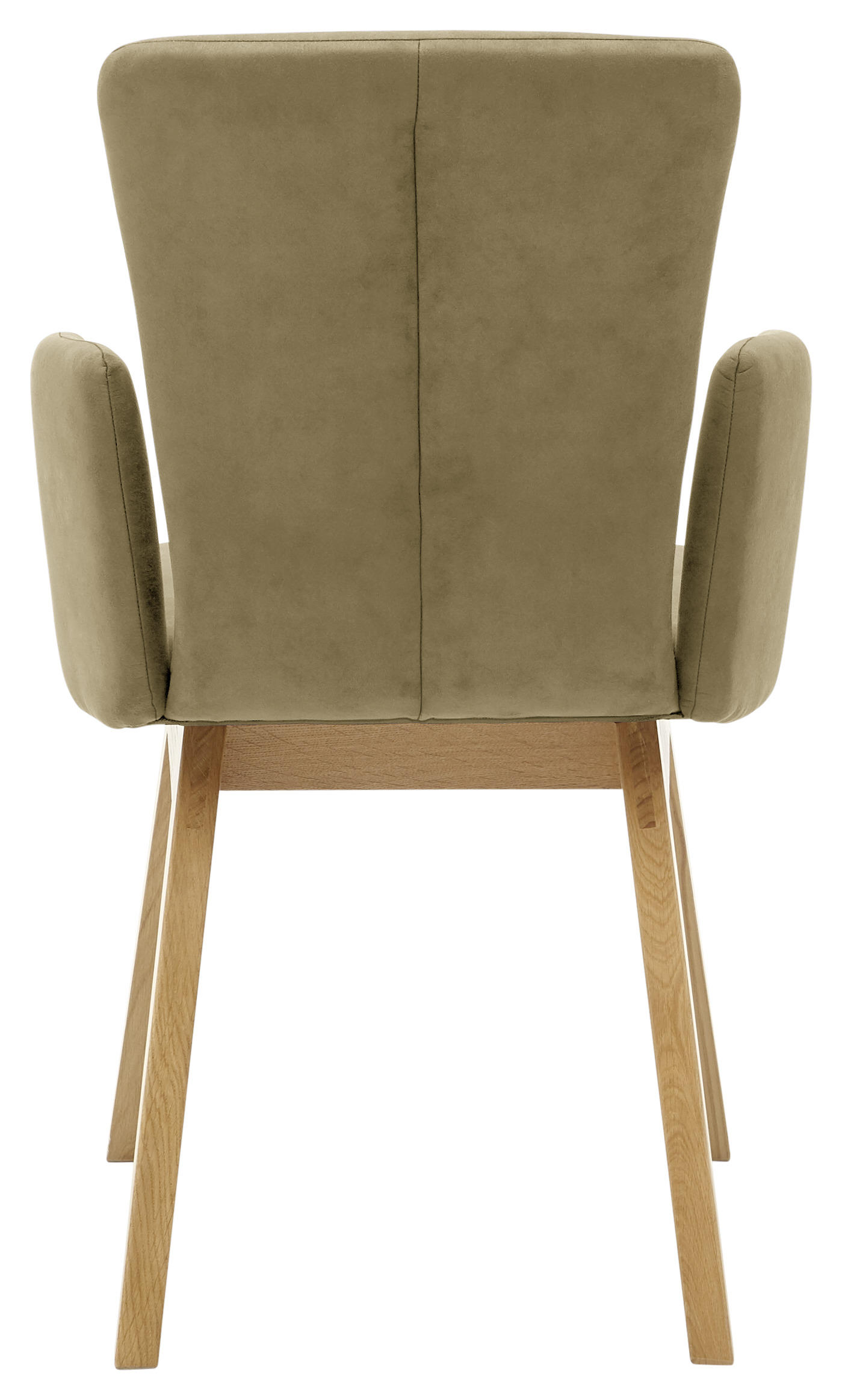 ARMLEHNSTUHL  in Mikrofaser  - Eichefarben/Olivgrün, KONVENTIONELL, Holz/Textil (57/91/66cm) - Dieter Knoll
