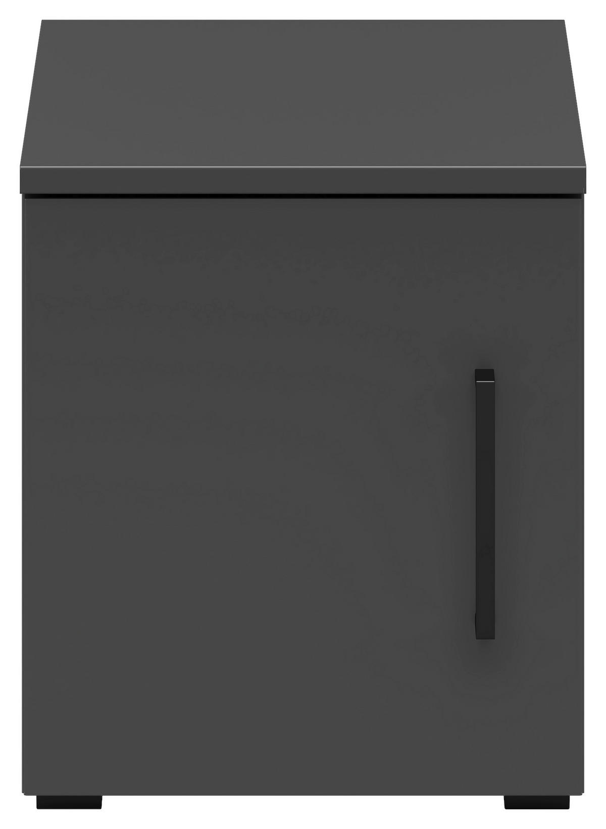 AUFSATZSCHRANK 30/35/40 cm   - Schwarz/Graphitfarben, Modern, Holzwerkstoff/Kunststoff (30/35/40cm) - Carryhome