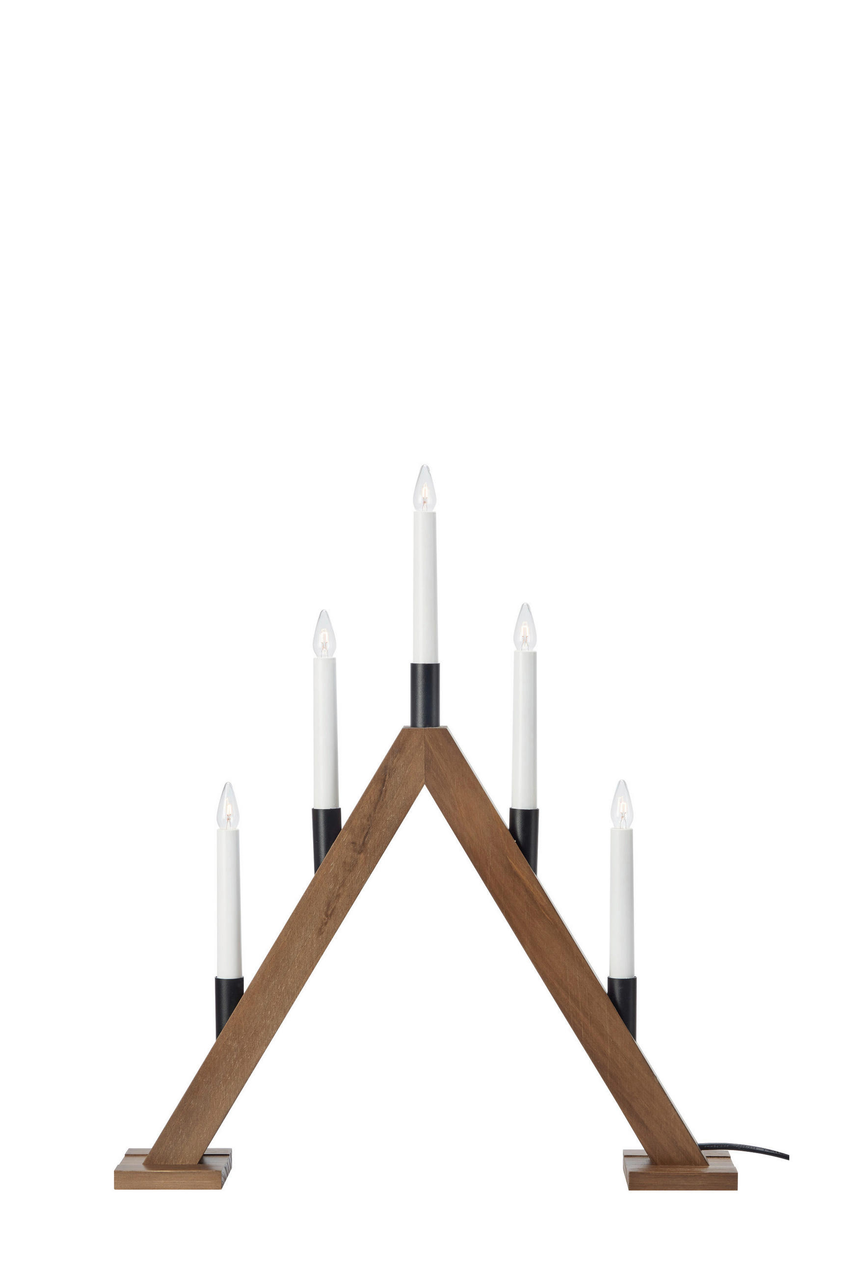 WEIHNACHTSPYRAMIDE EMBER  - Dunkelbraun/Schwarz, Trend, Holz/Kunststoff (36/54/7,5cm) - Markslöjd