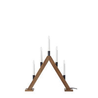 WEIHNACHTSPYRAMIDE EMBER  - Dunkelbraun/Schwarz, Trend, Holz/Kunststoff (36/54/7,5cm) - Markslöjd
