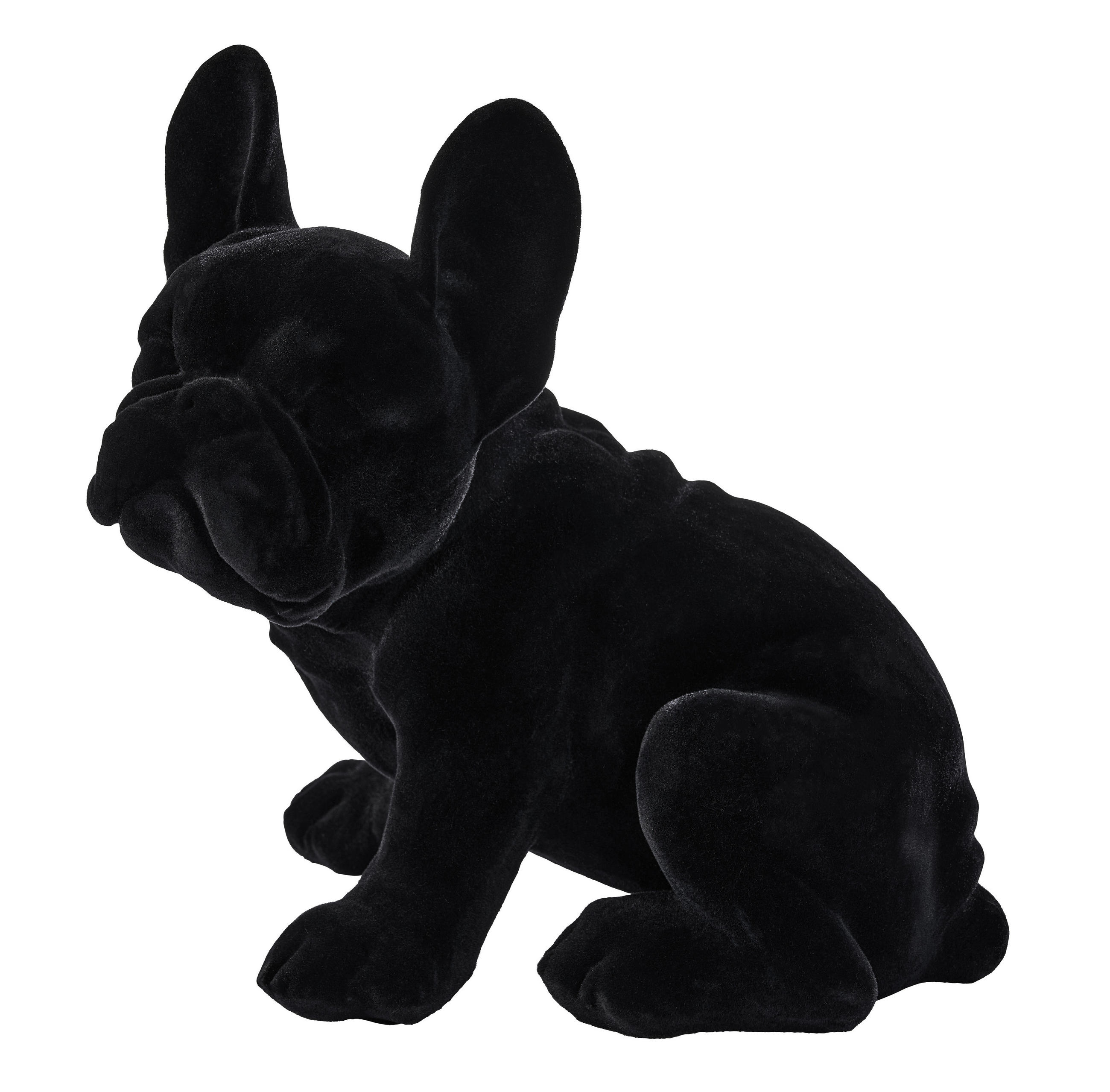 Câine Decorativ - negru, Basics, plastic (22/24,5/17,5cm) - Ambia Home