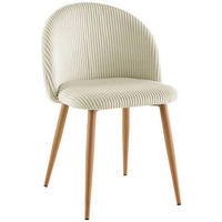 STUHL  in Eisen Cord Holz, Metall, Textil  - Eichefarben/Beige, LIFESTYLE, Holz/Textil (51/78/52cm) - Livetastic
