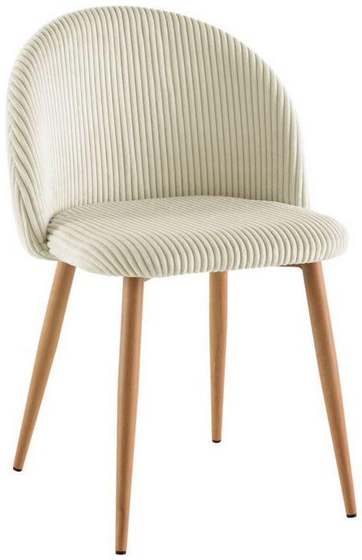 STUHL  in Eisen Cord Holz, Metall, Textil  - Eichefarben/Beige, LIFESTYLE, Holz/Textil (51/78/52cm) - Livetastic