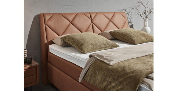 BOXSPRINGBETT 200/200 cm in Braun - Schwarz/Braun, KONVENTIONELL, Kunststoff/Textil (200/200cm) - Dieter Knoll