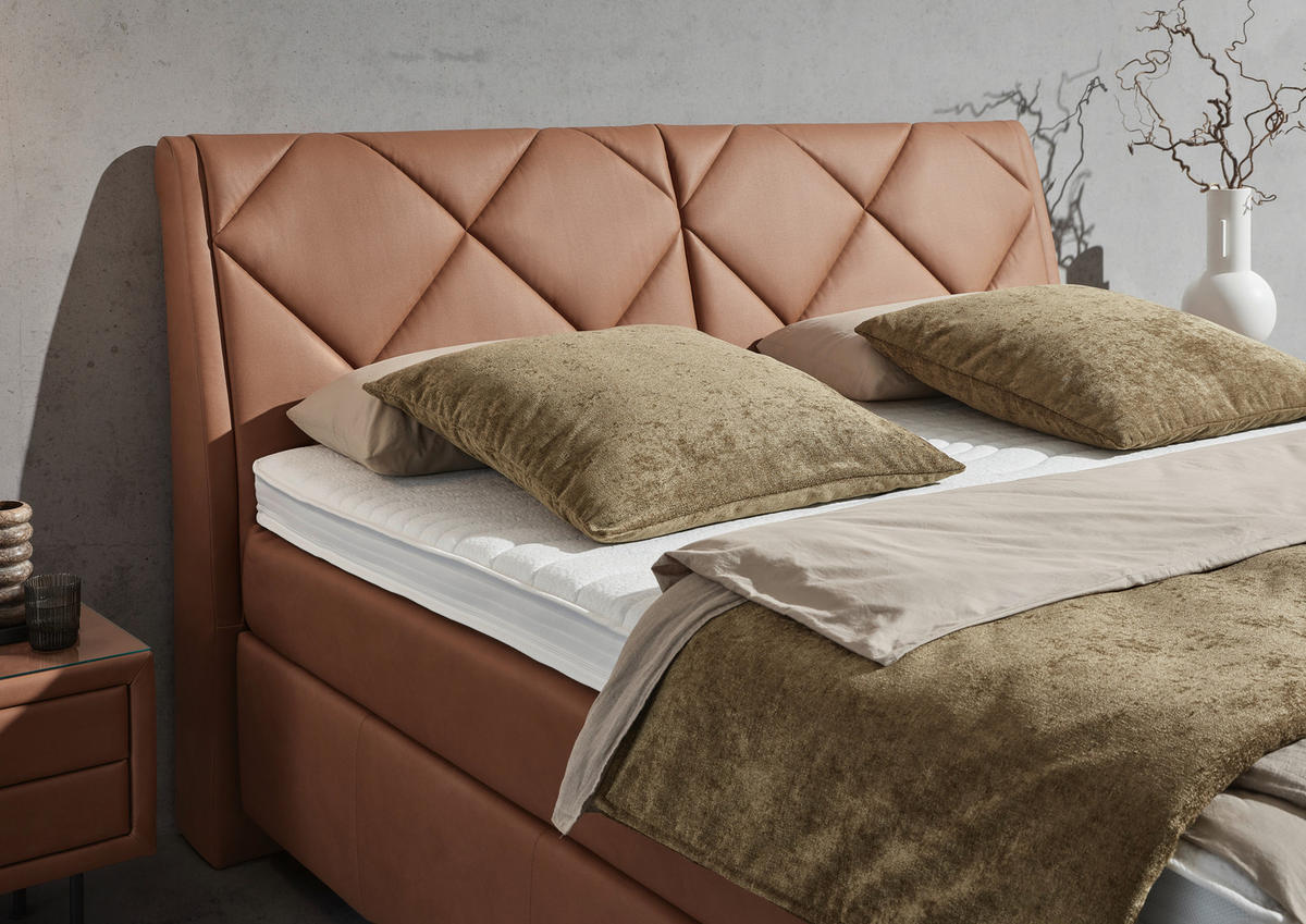 BOXSPRINGBETT 200/200 cm  in Braun  - Schwarz/Braun, KONVENTIONELL, Kunststoff/Textil (200/200cm) - Dieter Knoll