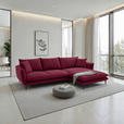 ECKSOFA  in Webstoff Bordeaux  304/196 cm  - Bordeaux/Schwarz, KONVENTIONELL, Textil/Metall (304/196cm) - Hom`in