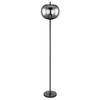 STEHLEUCHTE 30/160 cm    - Schwarz/Grau, Design, Glas/Metall (30/160cm) - Globo