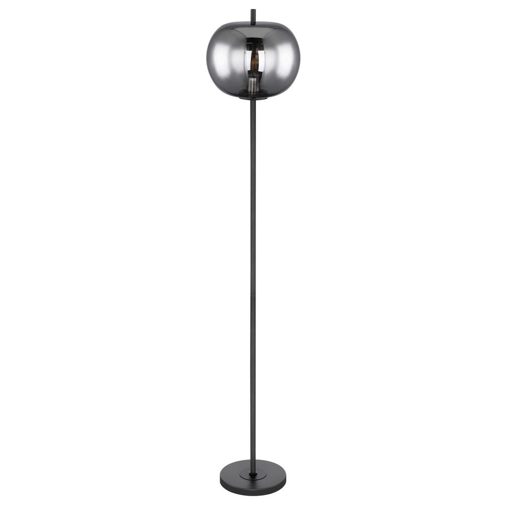 Stehlampe Schwarz/Grau mit Rauchglas Modern
