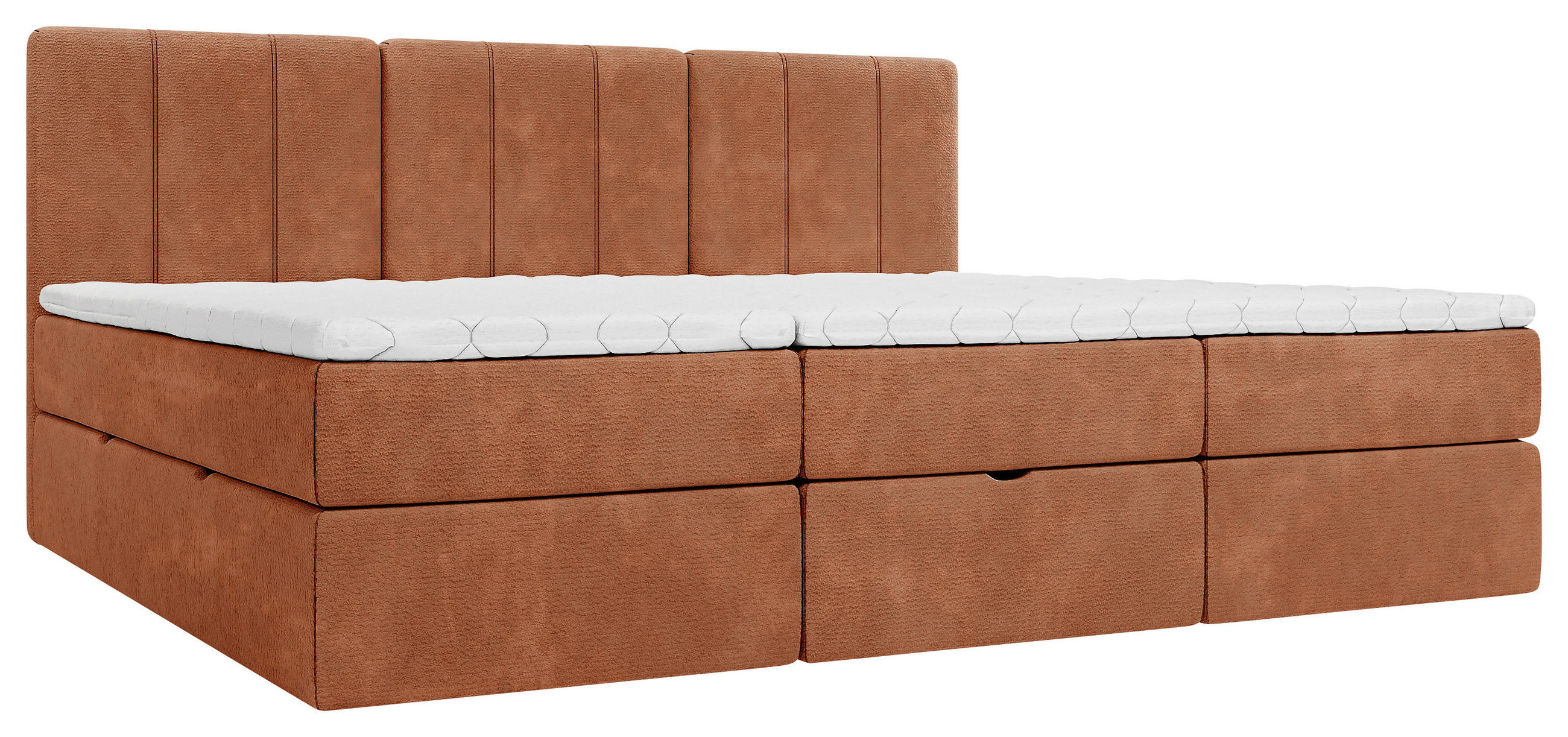 FAMILIENBETT - Rotbraun/Schwarz, Design, Holzwerkstoff/Kunststoff (210/200cm) - Esposa