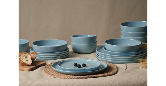 KOMBISERVICE Blau Colori blu 24-teilig 6 Personen  - Blau, Trend, Keramik - Novel