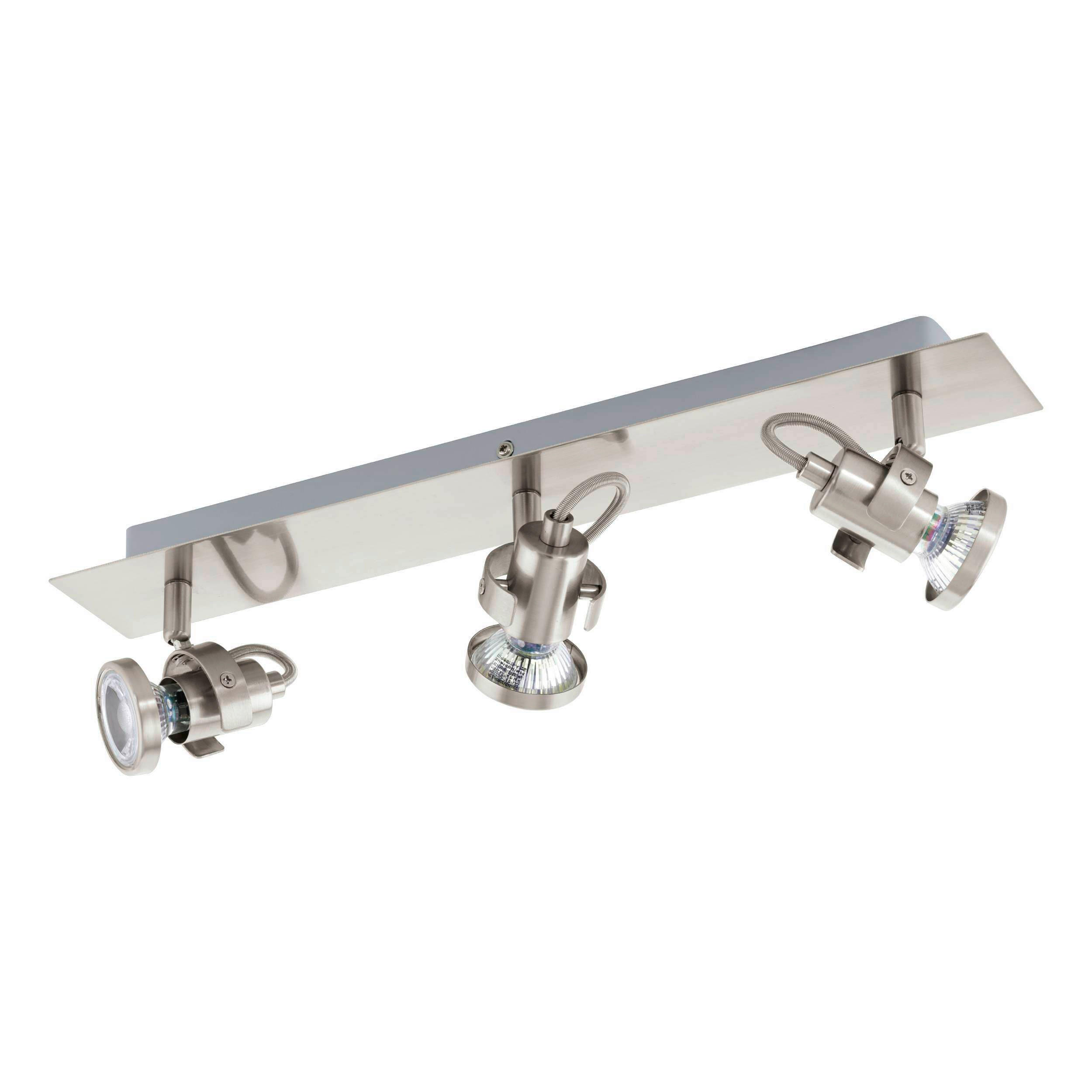 LED ZÁŘIČ, barvy niklu, teplá bílá, 46/7/5 cm - barvy niklu, Basics, kov (46/7/5cm) - Eglo