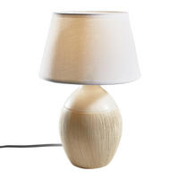 TISCHLEUCHTE 15/31 cm   - Creme/Weiß, KONVENTIONELL, Keramik/Textil (15/31cm) - Näve