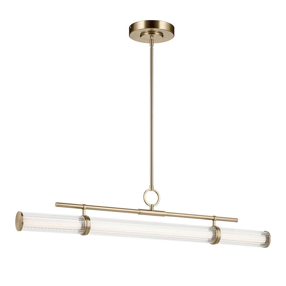 LED-HÄNGELEUCHTE Kichler 23,8/122,2 cm  - Champagner, Design, Glas/Kunststoff (23,8/122,2cm) - Elstead Lighting