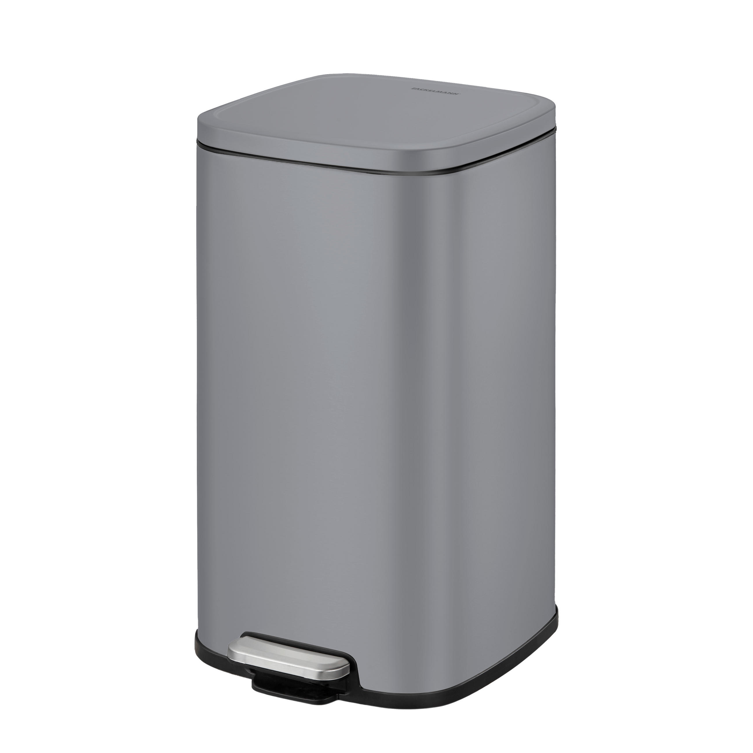 ABFALLEIMER London 4 L  - Dunkelgrau/Anthrazit, Basics, Kunststoff (20,5/26,7/29cm) - Fackelmann