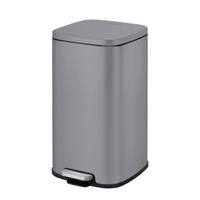 ABFALLEIMER London 6 L  - Dunkelgrau/Anthrazit, Basics, Kunststoff (20,5/26,7/29cm) - Fackelmann