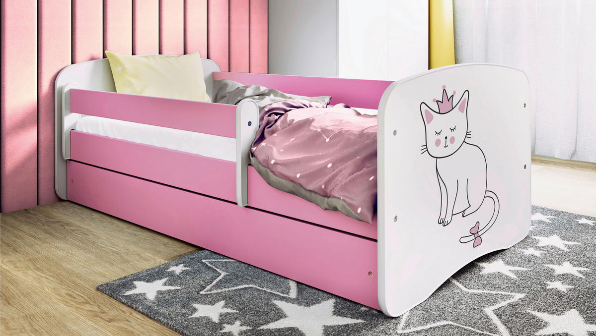 KINDER-/JUNIORBETT - Pink/Birkefarben, MODERN, Holz/Holzwerkstoff (80/160cm) - MID.YOU