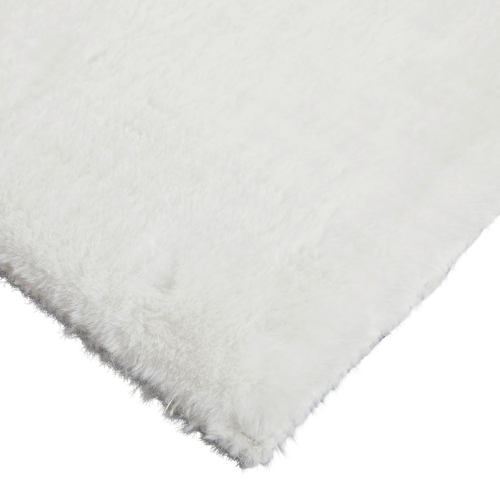 Thumbnail - Novel Hochflorteppich, Weiß, Textil, rechteckig, 70x130 cm, Oeko-Tex® Standard 100, für Fußbodenheizung geeignet, Teppic...