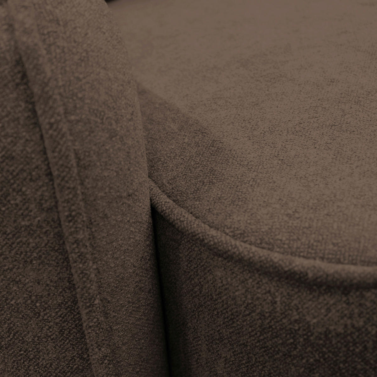 ECKSOFA Braun Struktur, Bouclé  - Schwarz/Braun, Design, Kunststoff/Textil (143/209cm) - MID.YOU